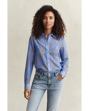GANT Cotton Silk Shirt - Blue