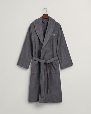 GANT Home Archive Shield Terry Cloth Robe - Grey
