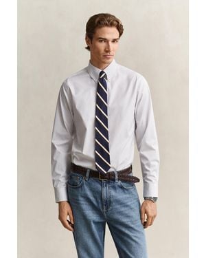 GANT Striped Twill Dress Shirt - Blue
