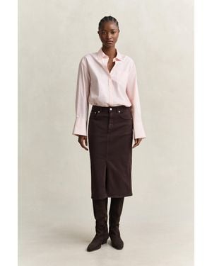 GANT Twill Coloured Pencil Skirt Deep - Natural