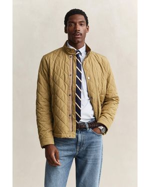 GANT Quilted Jacket Light Taupe - Blue