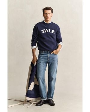 GANT X Yale Crew Neck Sweatshirt Marine - Blue