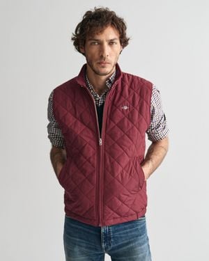 GANT Quilted Windcheater Vest - Red