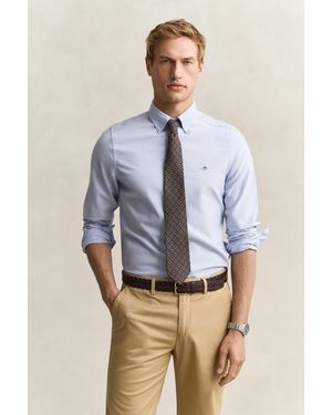 GANT Slim Fit Classic Oxford Shirt - Blue