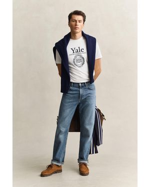 GANT X Yale T-Shirt Eggshell - Blue