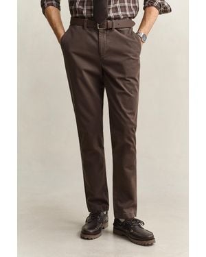 GANT Slim Fit Comfort Chinos - Brown