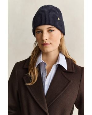 GANT Ribbed Wool Beanie Evening - Black