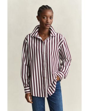 GANT Relaxed Striped Poplin Shirt - Multicolour