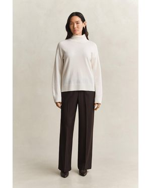 GANT Wool Blend Trousers Deep - Natural
