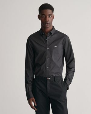 GANT Slim Fit Classic Poplin Shirt () - Black