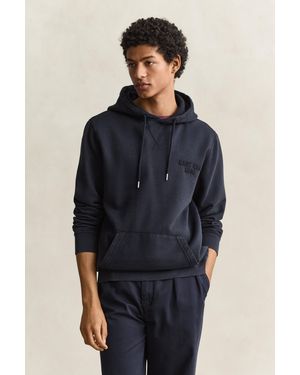 GANT Graphic Hoodie Evening - Blue