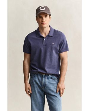 GANT Regular Fit Polo Shirt Dk Jeansblue Melange