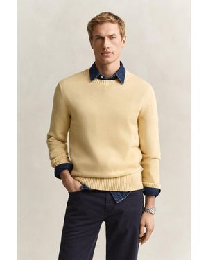GANT Supima Cotton Jumper - Natural