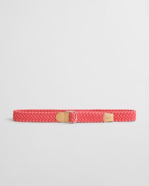 GANT Sunfaded Cotton Braided Belt - White