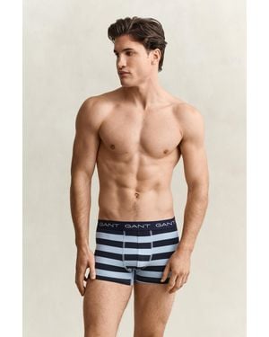 GANT 3-Pack Striped Trunks - Blue