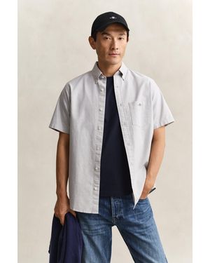 GANT Classic Oxford Short Sleeve Shirt - Natural