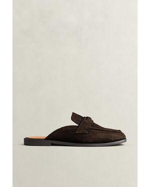 GANT Gimble Suede Mules Dark - Brown