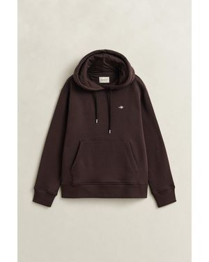 GANT Shield Hoodie Deep - Brown