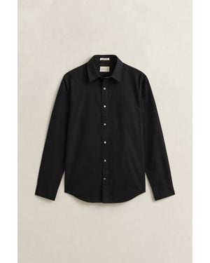 GANT Regular Fit Pinpoint Oxford Shirt - Black