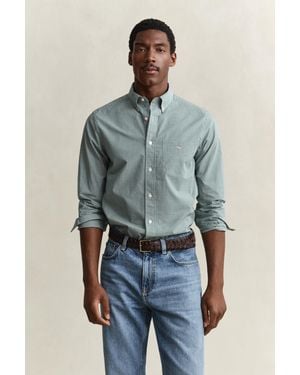 GANT Gingham Classic Poplin Shirt - Blue