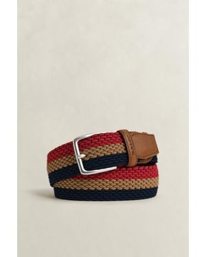 GANT Braided Striped Belt Evening - Blue