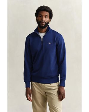GANT Shield Half-Zip Sweatshirt Rich - Blue