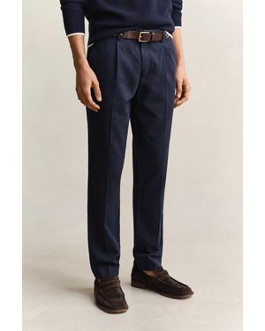 GANT Lyocell Blend Trousers Evening - Blue