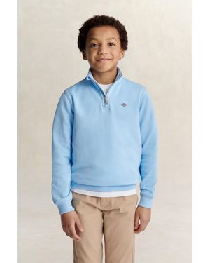 GANT Teens Teen Boys Half Zip Sweatshirt - Blue