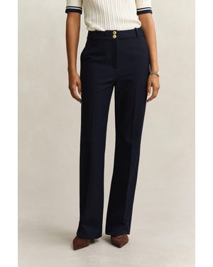 GANT Flared Nautical Trousers Evening - Blue