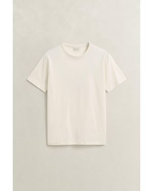 GANT Pima Cotton T-Shirt Cream - Natural