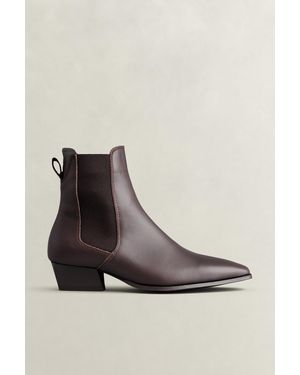 GANT Bassotte Leather Chelsea Boots Dark - Brown