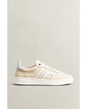 GANT Cuzima Leather Trainers Cream - Natural