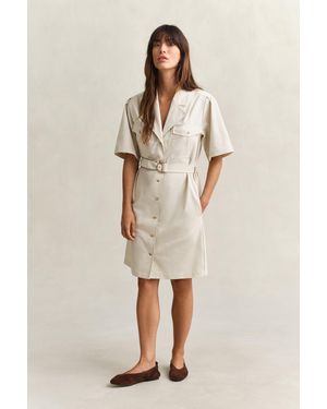 GANT Belted Utility Dress - Natural