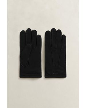 GANT Cashmere Lined Suede Gloves - Black