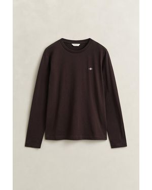 GANT Shield Long Sleeve T-Shirt Deep - Black