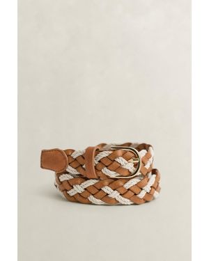 GANT Braided Belt Cream - Natural