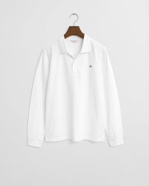 GANT Teens Teens Shield Piqué Rugger - White