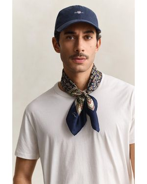 GANT Paisley Scarf Marine - Blue