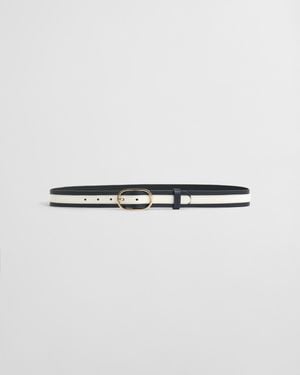 GANT Striped Leather Belt - Multicolour