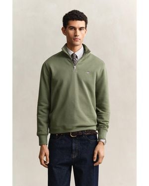 GANT Shield Half-Zip Sweatshirt - Green