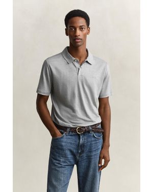 GANT Linen Polo Shirt - Grey