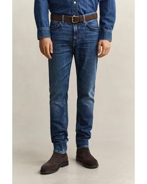 GANT Slim Jeans Mid Broken In - Blue
