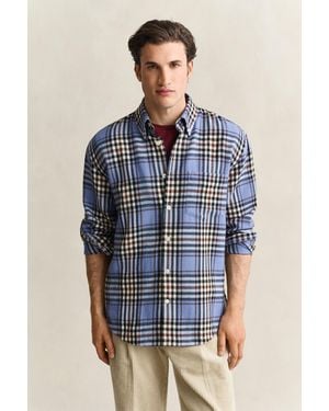 GANT Pinnacle Wool Shirt Clear Sky - Blue