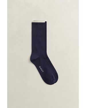 GANT Merino Wool Blend Socks Evening - Blue