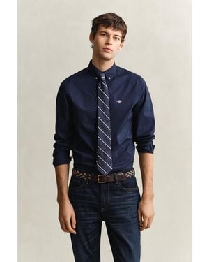 GANT Slim Fit Classic Poplin Shirt - Blue