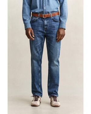 GANT Regular Fit Jeans Mid Broken In - Blue