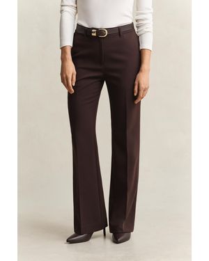GANT Slim Flared Slacks Deep - Black