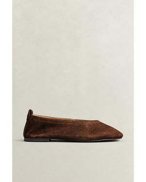 GANT Chadii Suede Ballet Flats Dark - Brown