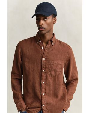 GANT Linen Cap Evening - Brown
