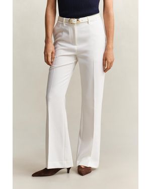 GANT Flared Slacks Eggshell - Natural
